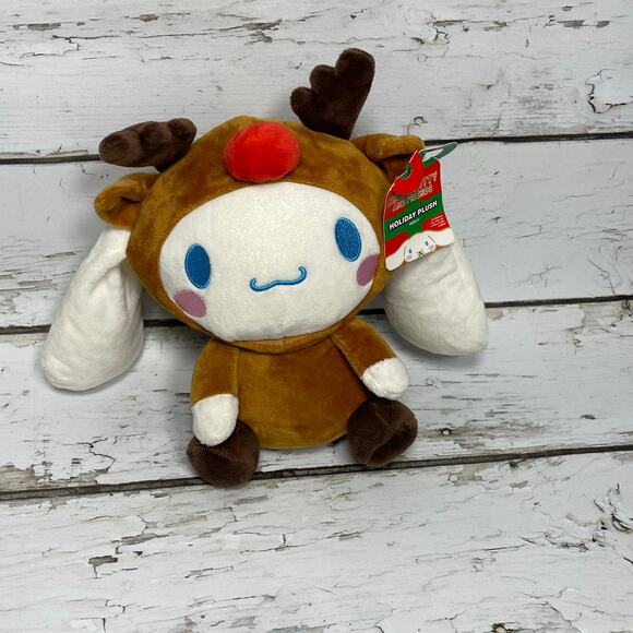 Sanrio Cinnamoroll Reindeer Plush - Christmas Toy Gift Hello Kitty & Friends New - Picture 1 of 8